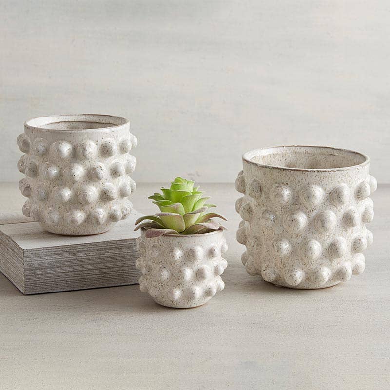White Dot Pot - Medium - HER Home Design Boutique